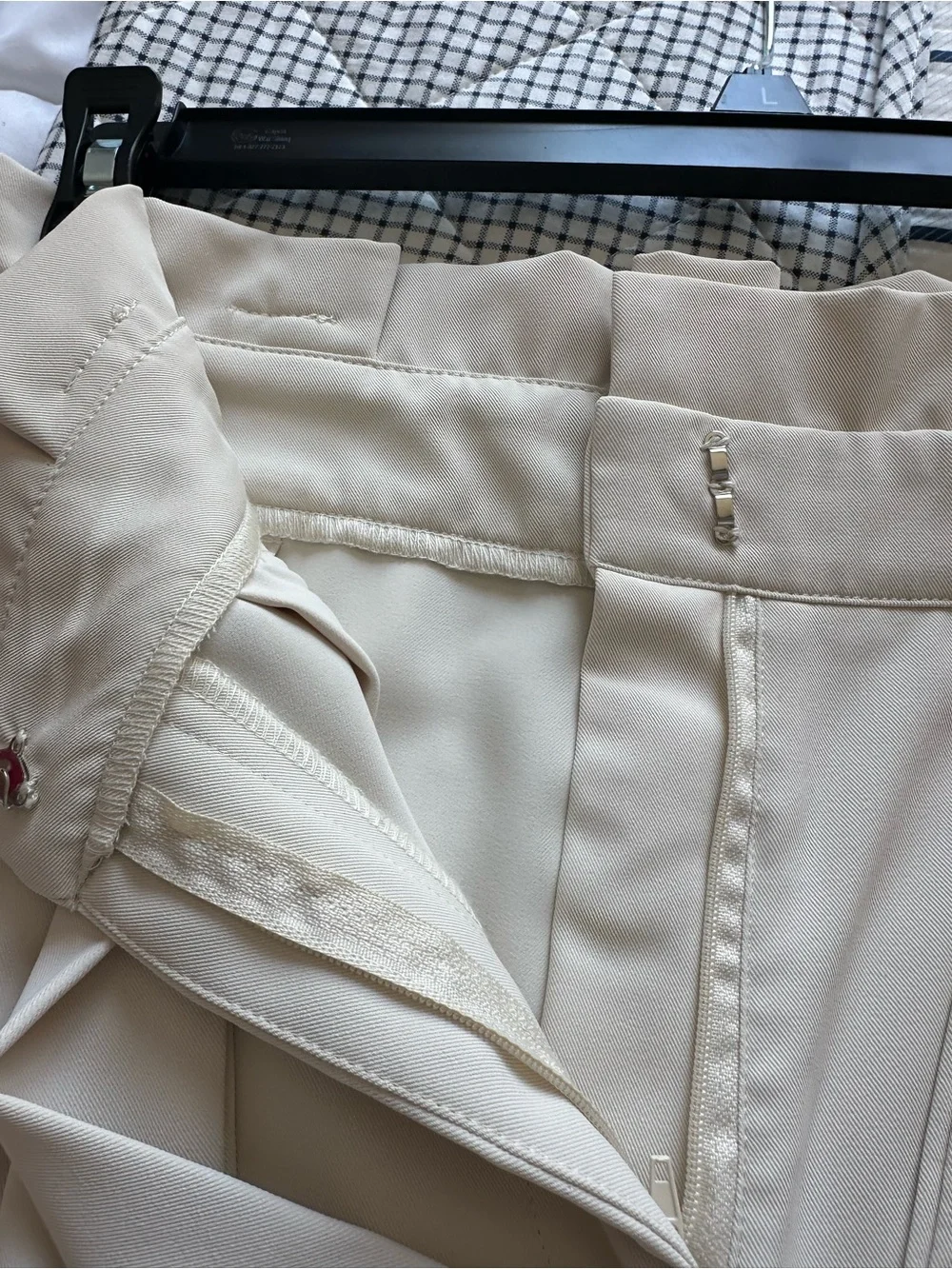High-Rise Wide Leg Belted Pants - Cream